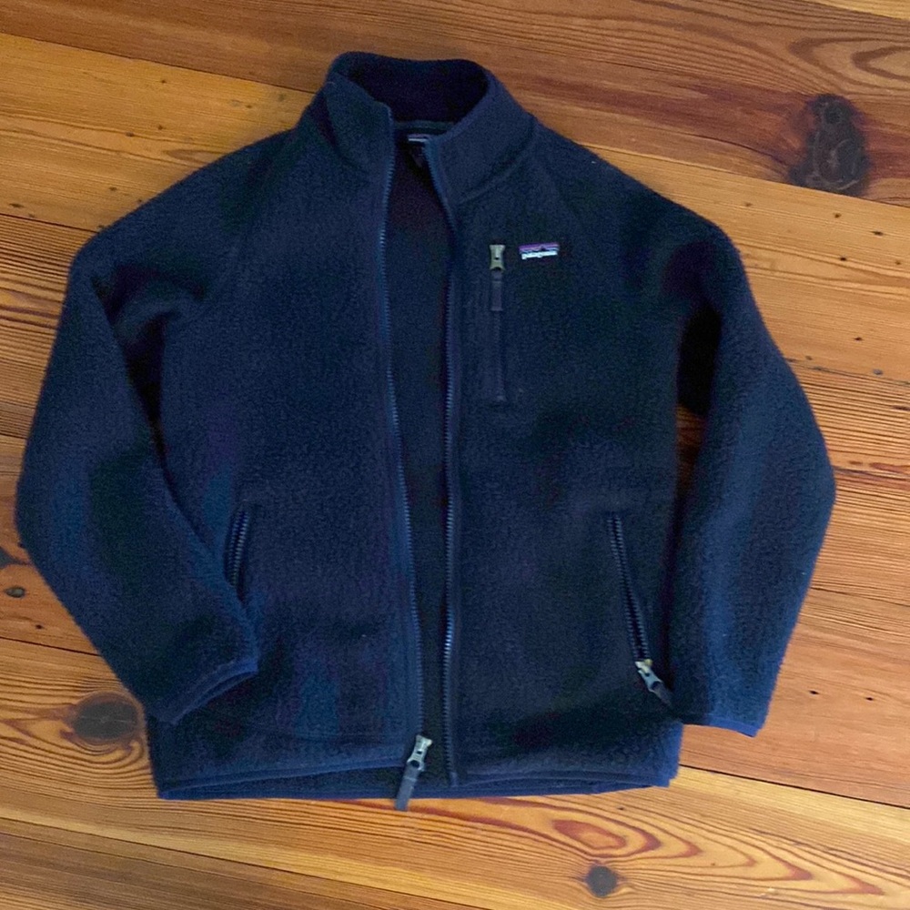 Patagonia Retro Pile Fleece Jacket in Navy Blue
